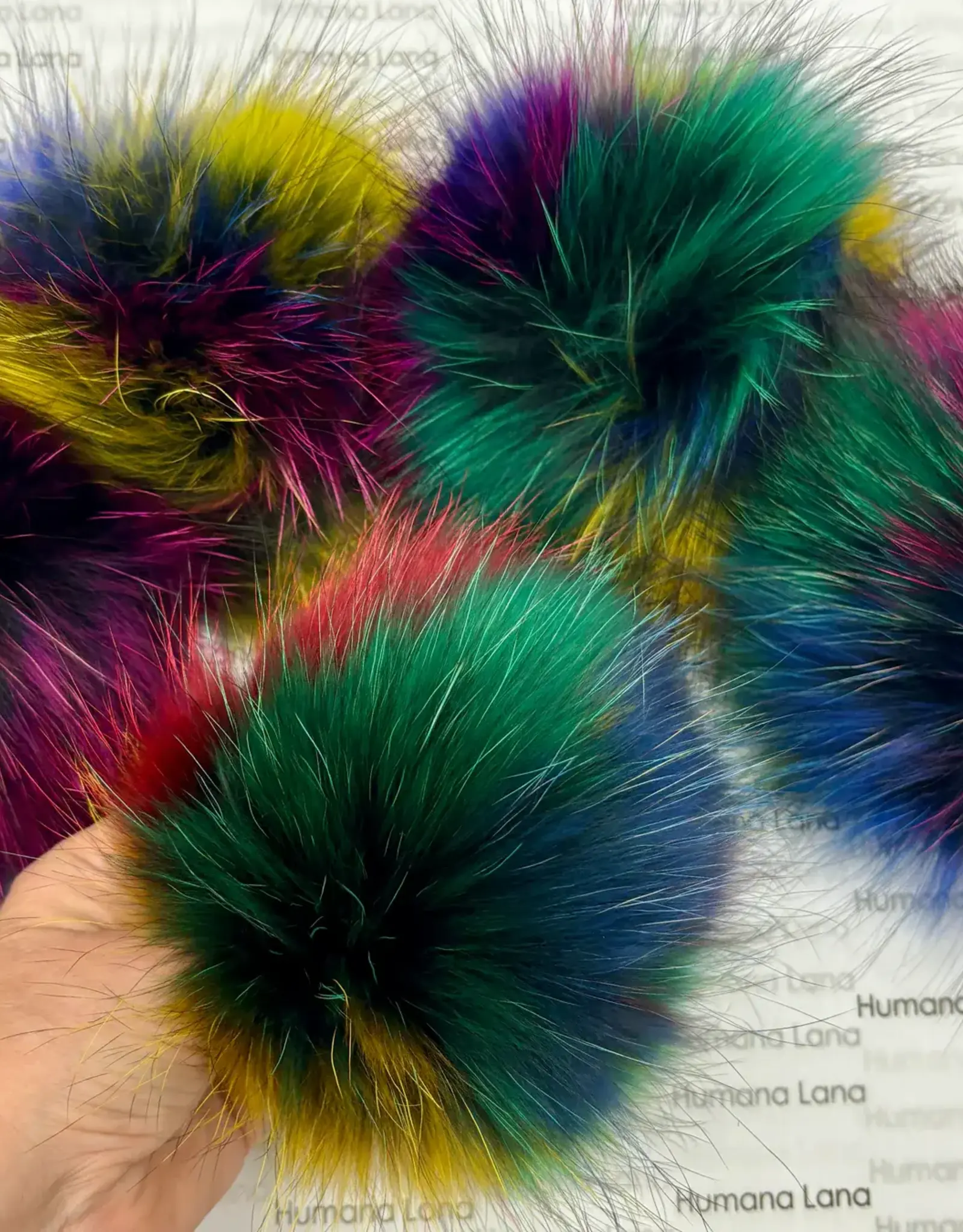 Humana Lana Racoon Fur multi color