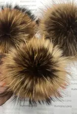 Humana Lana Racoon Fur natural brown with orange tips