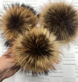 Humana Lana Racoon Fur natural brown with orange tips