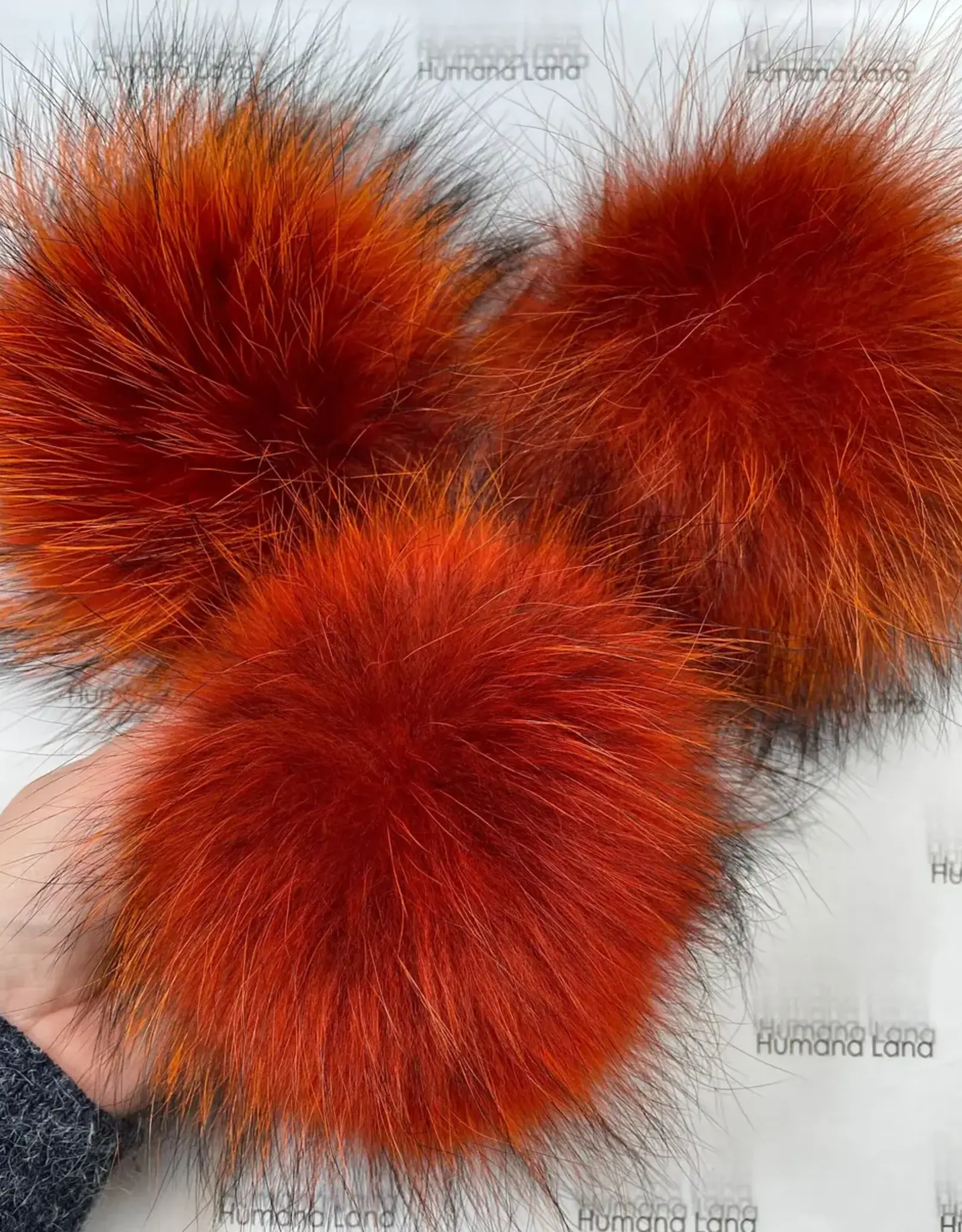 Humana Lana Racoon Fur burnt orange 19-20 cm