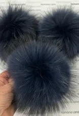 Humana Lana Racoon Fur dark steel blue 17-18 cm