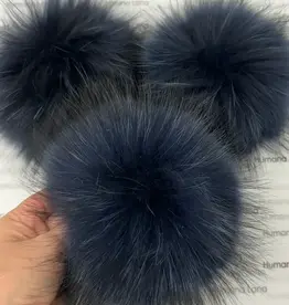 Humana Lana Racoon Fur dark steel blue 17-18 cm