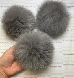 Humana Lana Fox Fur charcoal gray