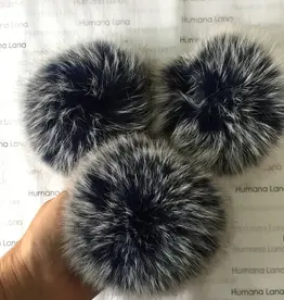 Humana Lana Fox Fur navy with white tips