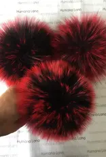 Humana Lana Fox Fur black and red 17-18 cm