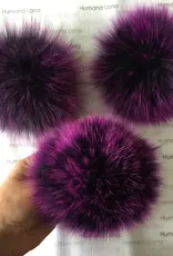 Humana Lana Fox Fur black fur with purple tips 15-16 cm