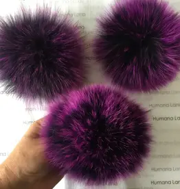 Humana Lana Fox Fur black fur with purple tips 15-16 cm
