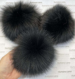 Humana Lana Fox Fur black 17-18 cm