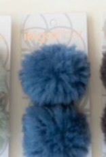 Ikigaifiber Wool Pom Pom 6 cm 2 poms per card blue
