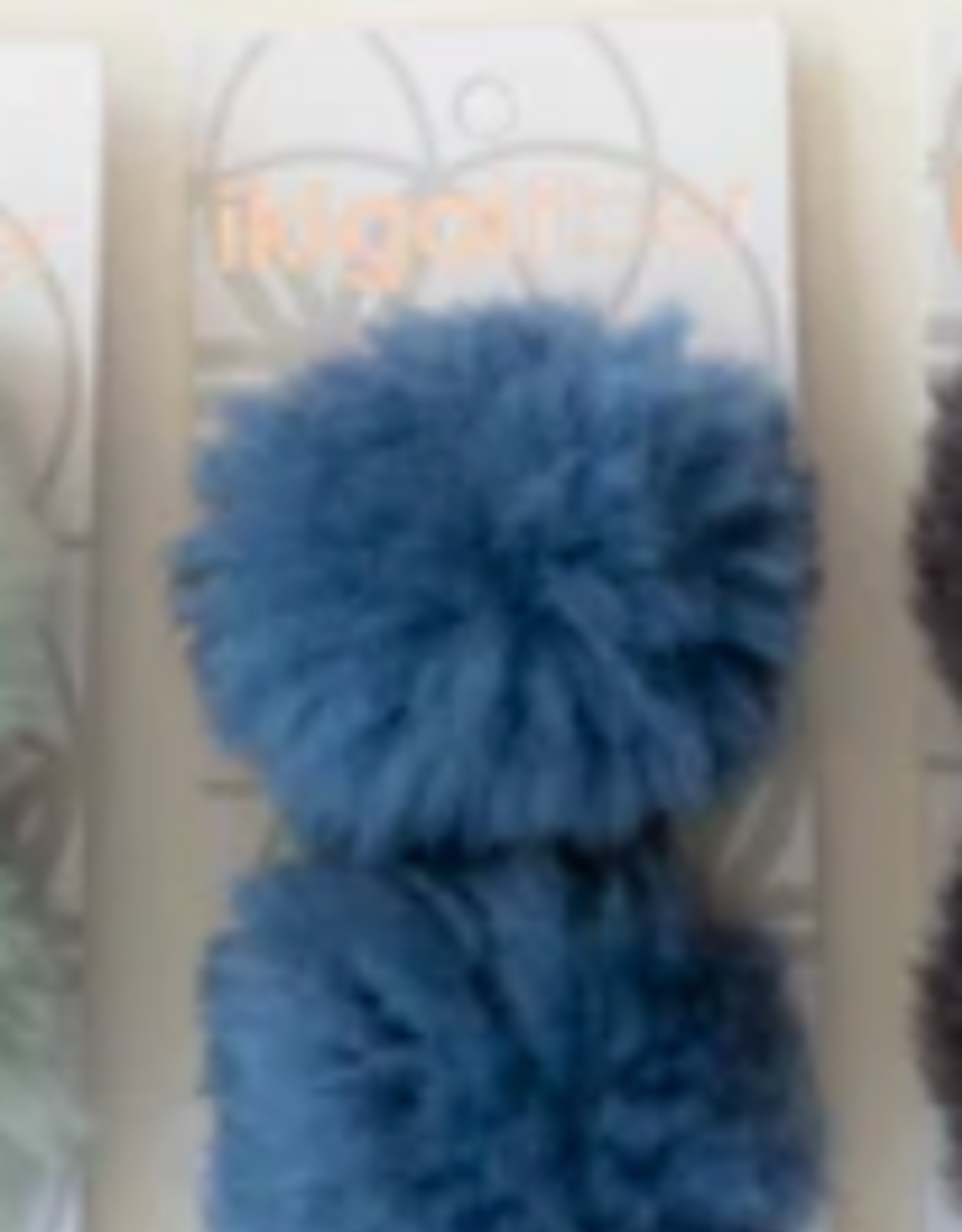 Ikigaifiber Wool Pom Pom 6 cm 2 poms per card blue