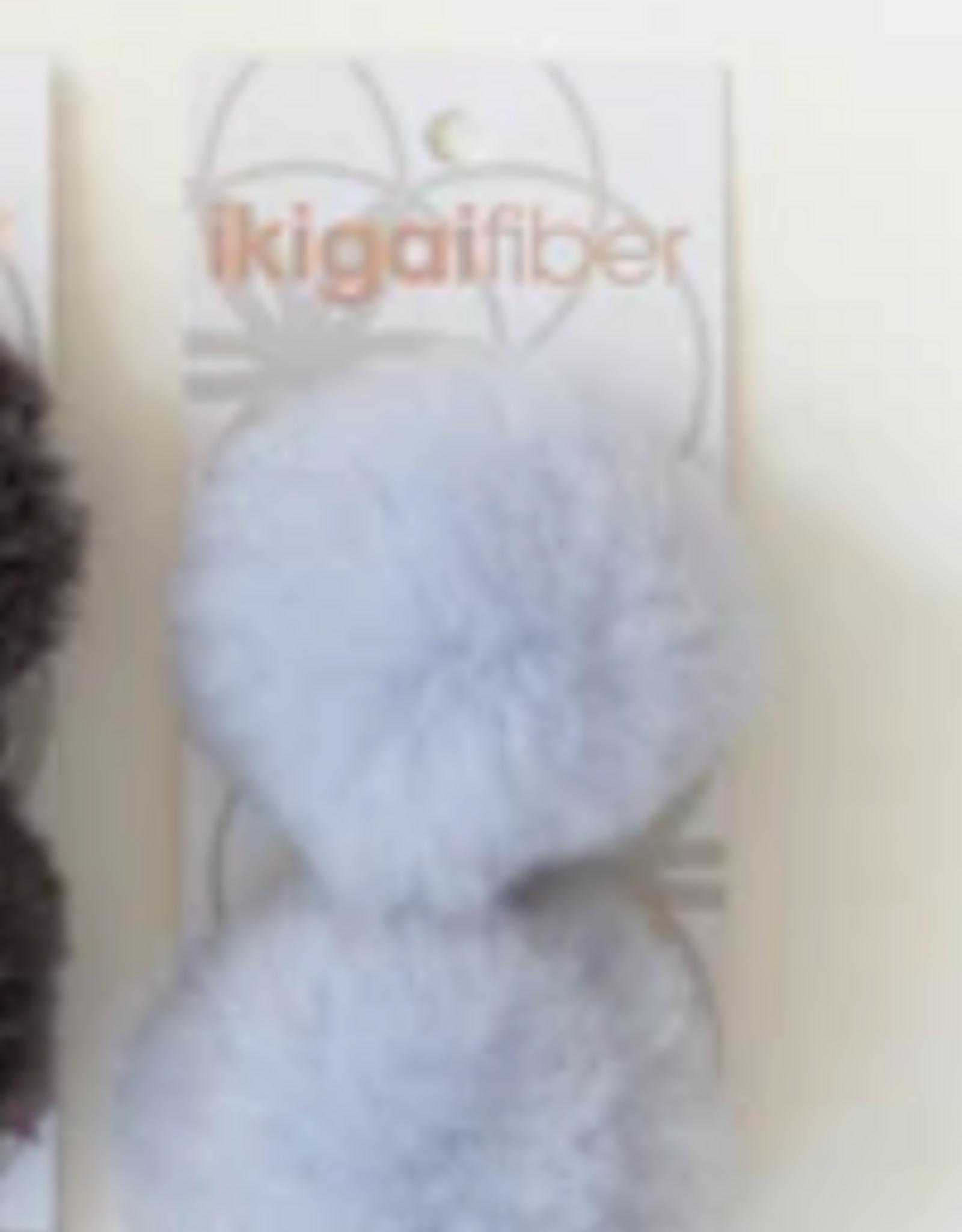 Ikigaifiber Wool Pom Pom 6 cm 2 poms per card light grey