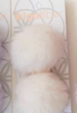 Ikigaifiber Wool Pom Pom 6 cm 2 poms per card white