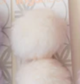 Ikigaifiber Wool Pom Pom 6 cm 2 poms per card white