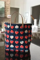 65 South Berries Navy with Blue Stem Bucket Bag