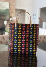 65 South Leaf and Petal Black Bucket Bag