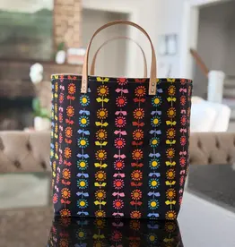 65 South Leaf and Petal Black Bucket Bag