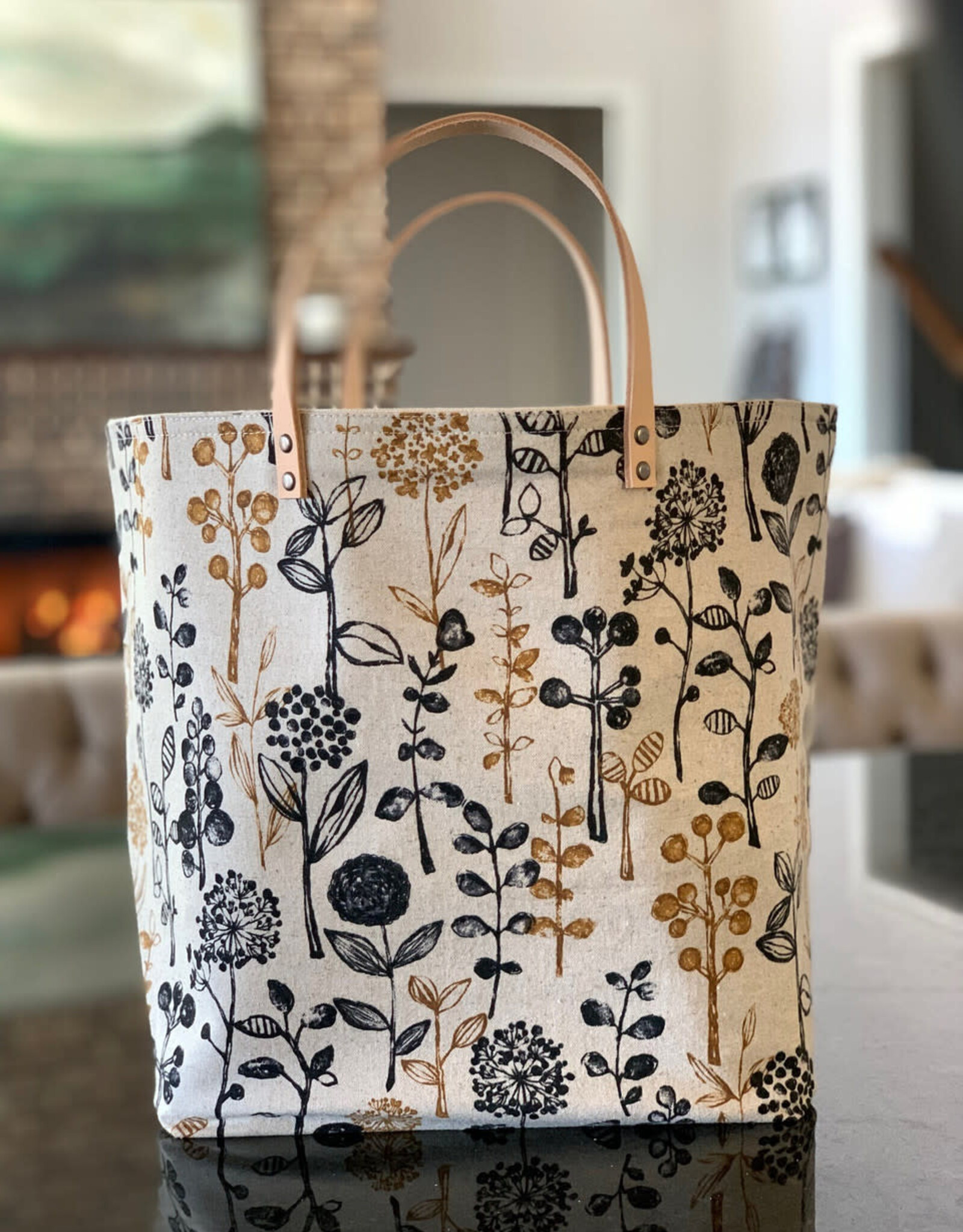 65 South Pressed Flowers Bucket Bag