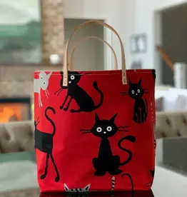 65 South Scaredy Cat Red Bucket Bag