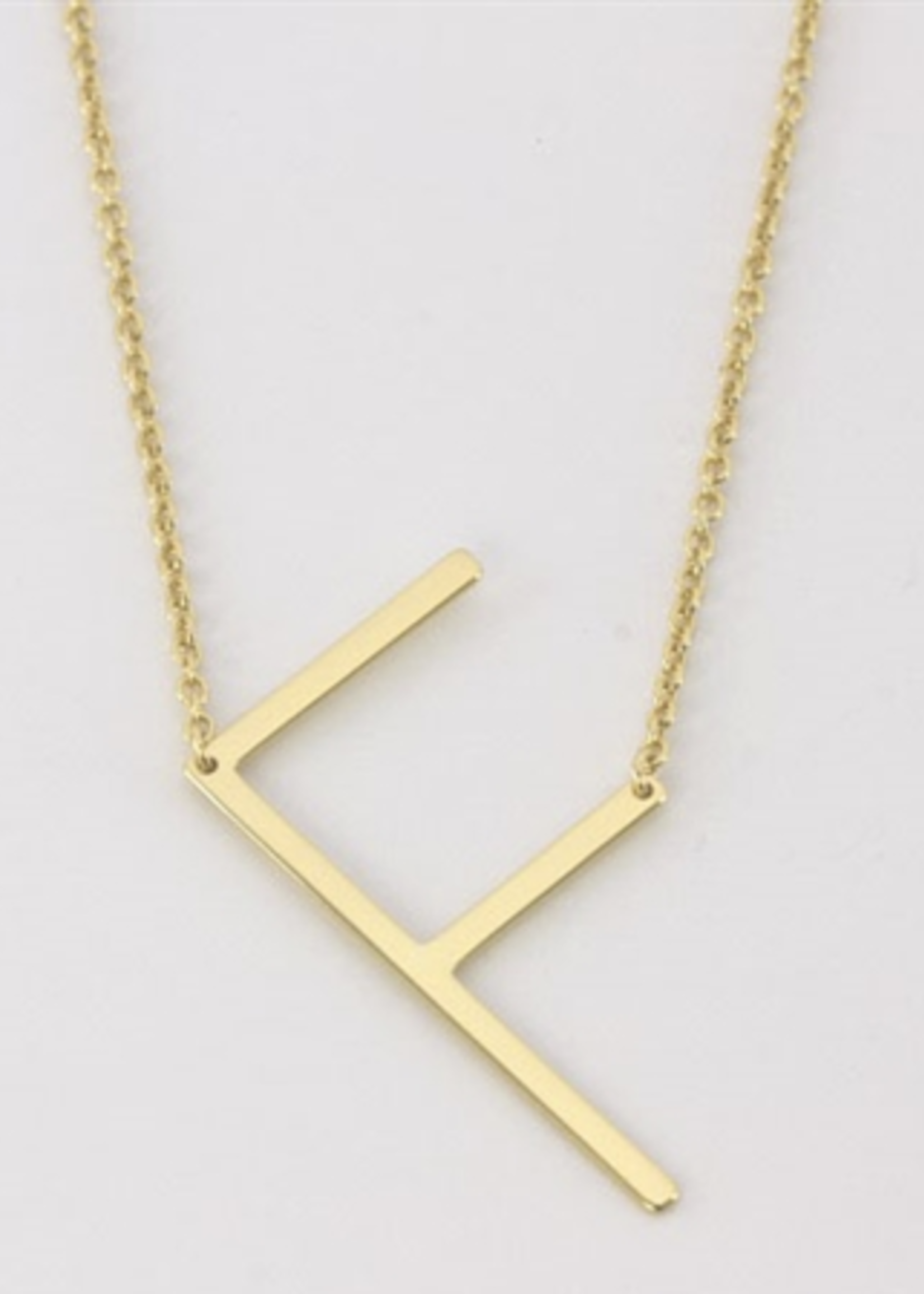 Cai Sideway Initial Necklace