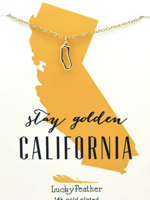 lucky feather State Necklace- California