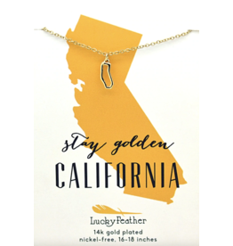 lucky feather State Necklace- California
