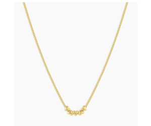 Lou Heart Charm Necklace in Gold Plated, Women's by Gorjana