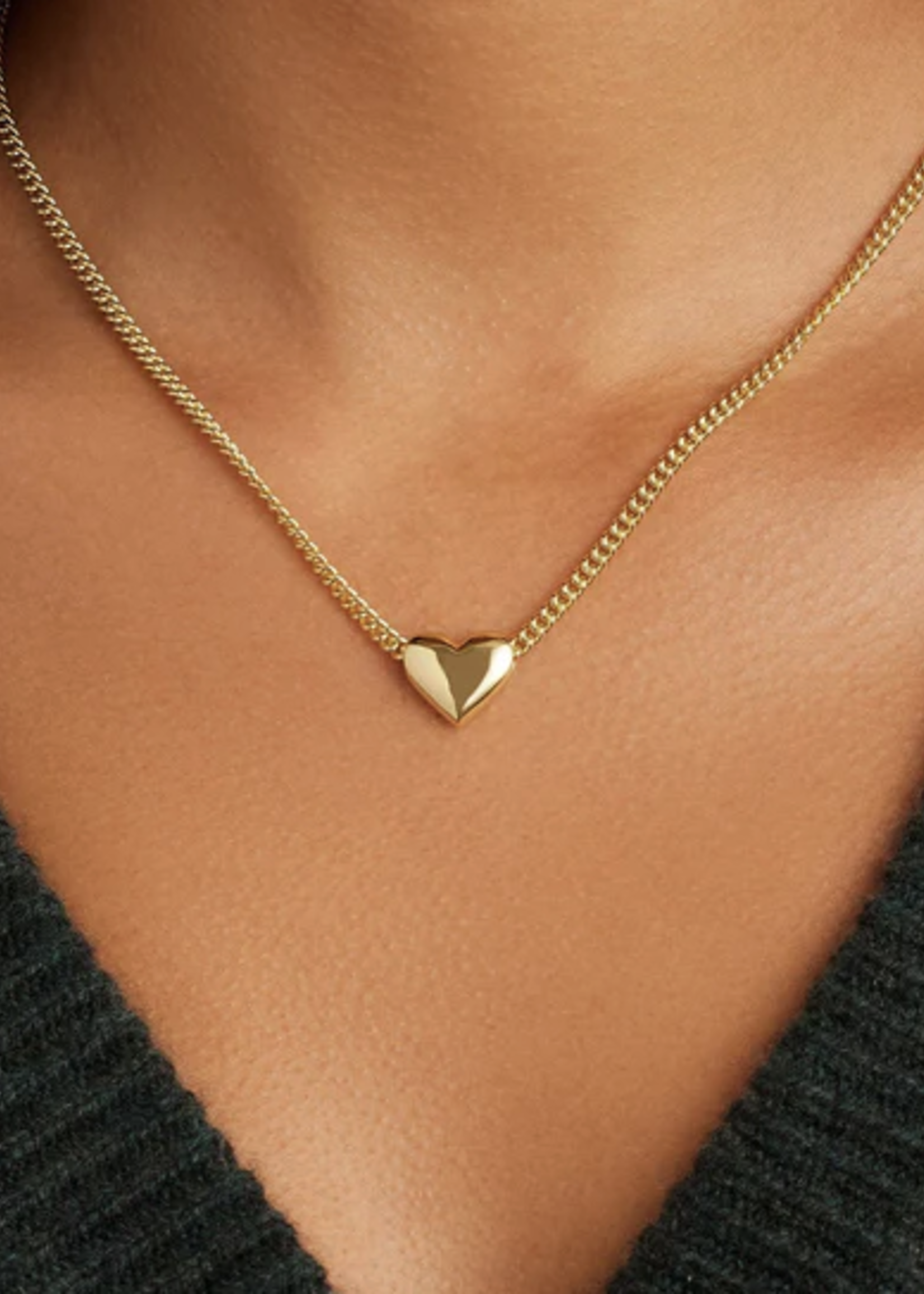 Gorjana Lou Heart Charm  Necklace