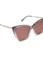 Diff Eyewear becky ii black smoke to vintage rose crystal ombre + mauve polarized