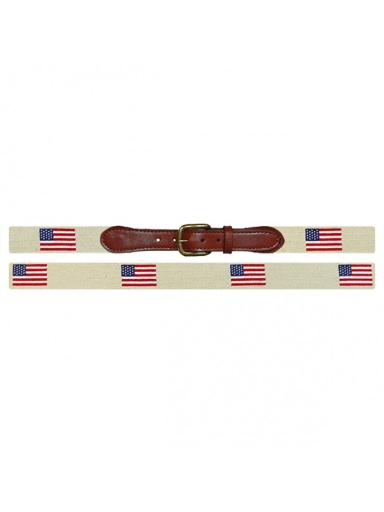 Smathers & Branson Smathers & Branson - American Flag Needlepoint Belt