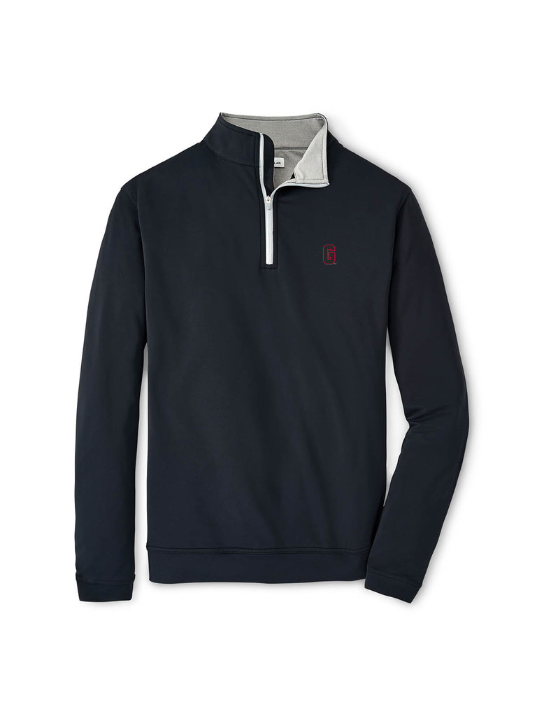Peter Millar - UGA Perth Solid Stretch Quarter Zip - Block G - Dick Ferguson's