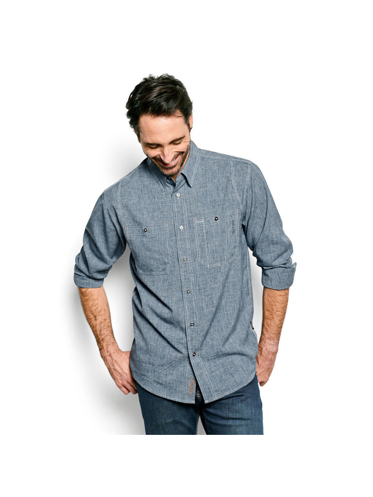 Orvis - Tech Chambray Work Shirt - Blue Chambray - Dick Ferguson's