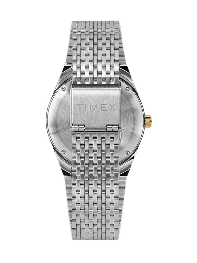 Timex - Q  Reissue Falcon Eye 38mm - Stainless Steel, Blue, and Gold