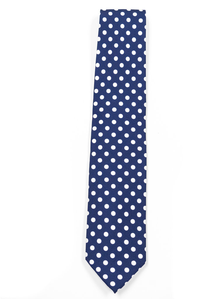 Dick Ferguson's Dick Ferguson's - Silk Neck Tie - Navy with White Dot