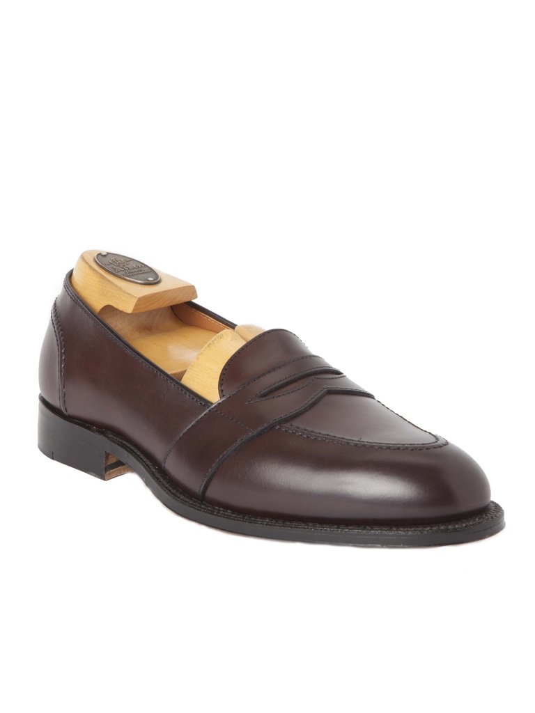 Alden - Full Strap Slip-On Loafer - Dark Brown Calfskin