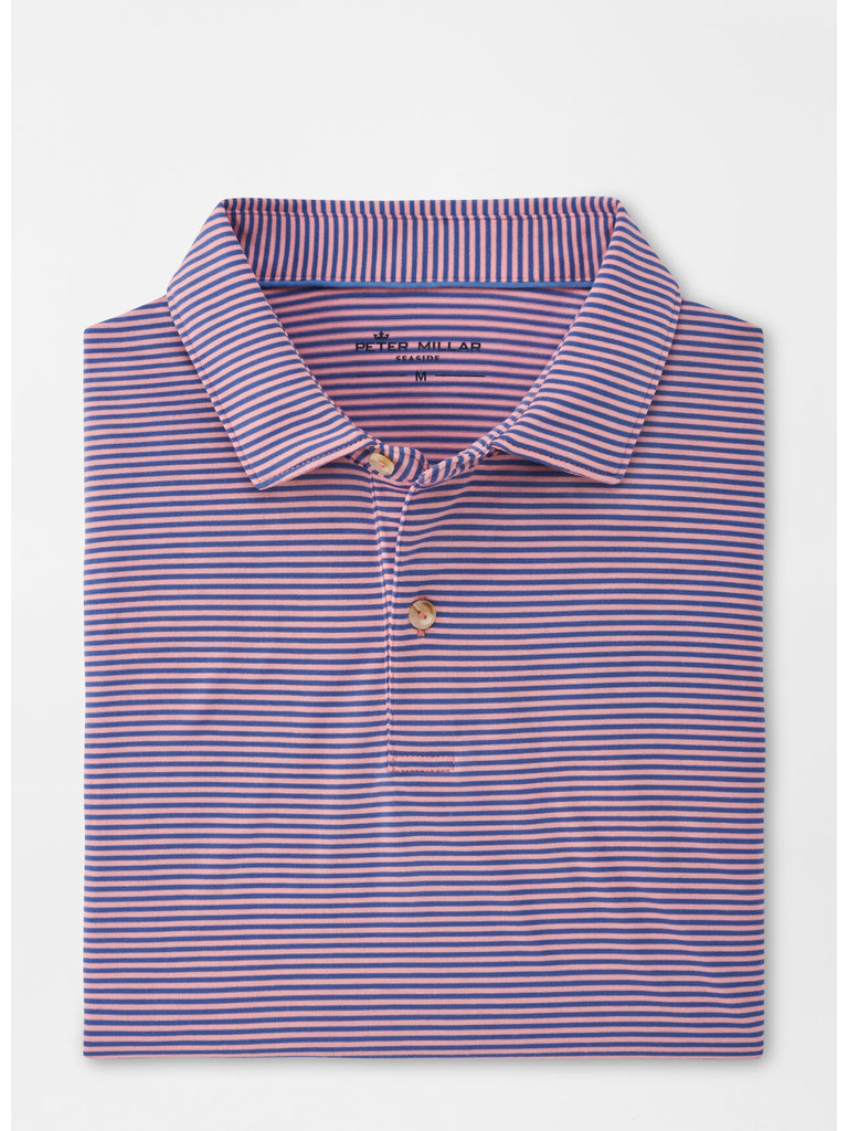 Peter Millar Peter Millar - Seaside drirelease® Natural Touch Gaffer's Stripe Polo - Coral Reef
