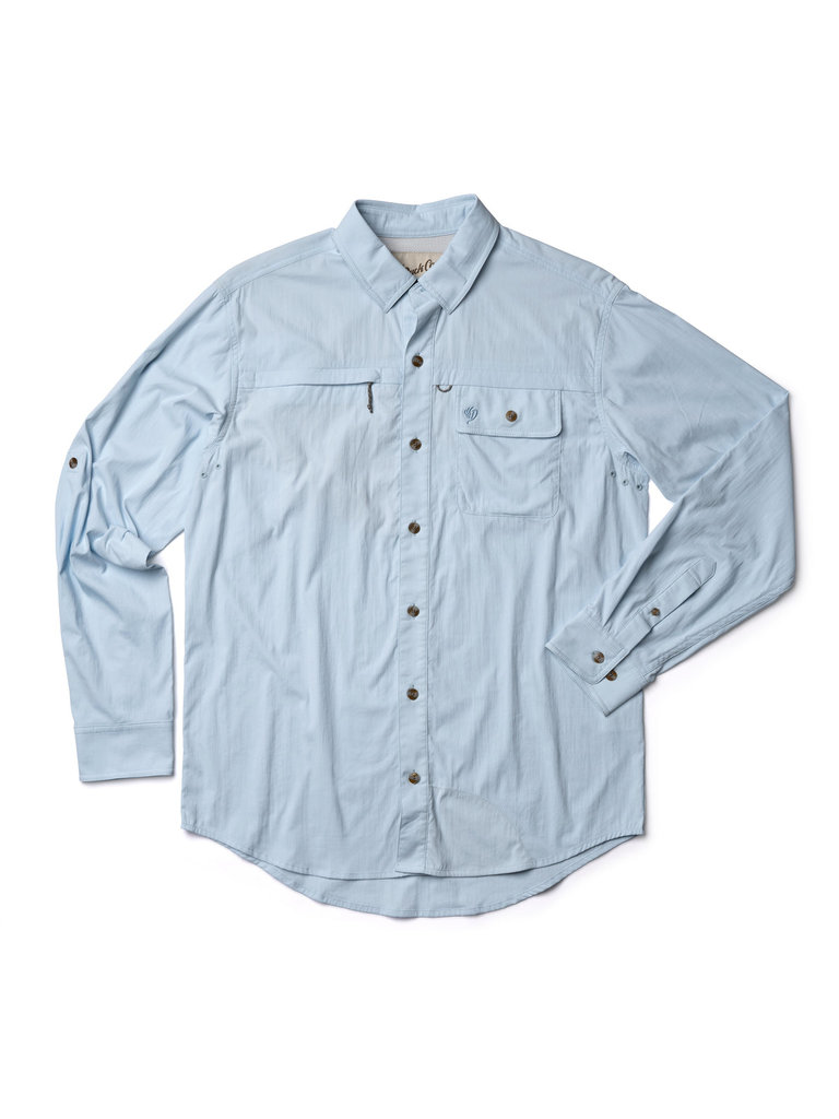 Duck Camp Duck Camp - Long Sleeve Signature Fishing Shirt - Current Blue