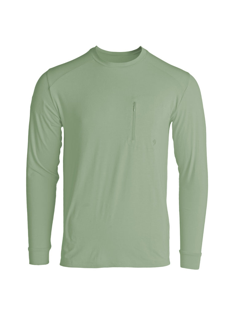 Duck Camp Duck Camp - Lightweight Bamboo Crew Shirt - Foam Green