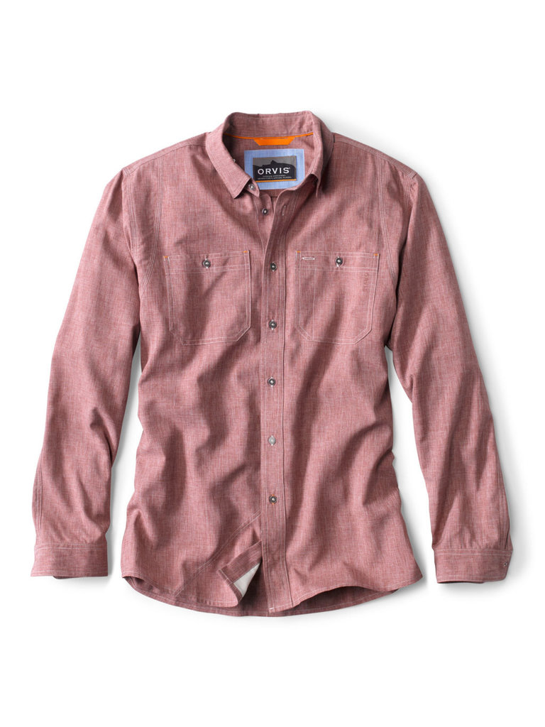 Orvis Orvis - Tech Chambray Work Shirt - Deep Red