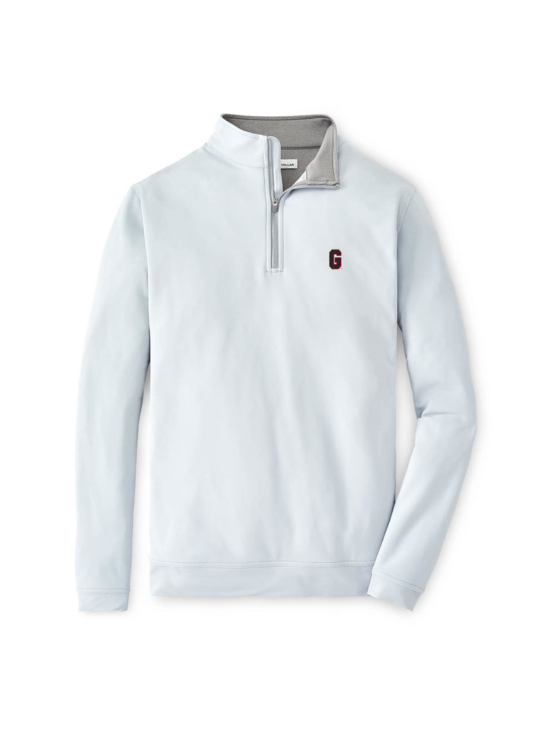 Peter Millar - UGA Perth Solid Stretch Quarter Zip - Block G British Grey