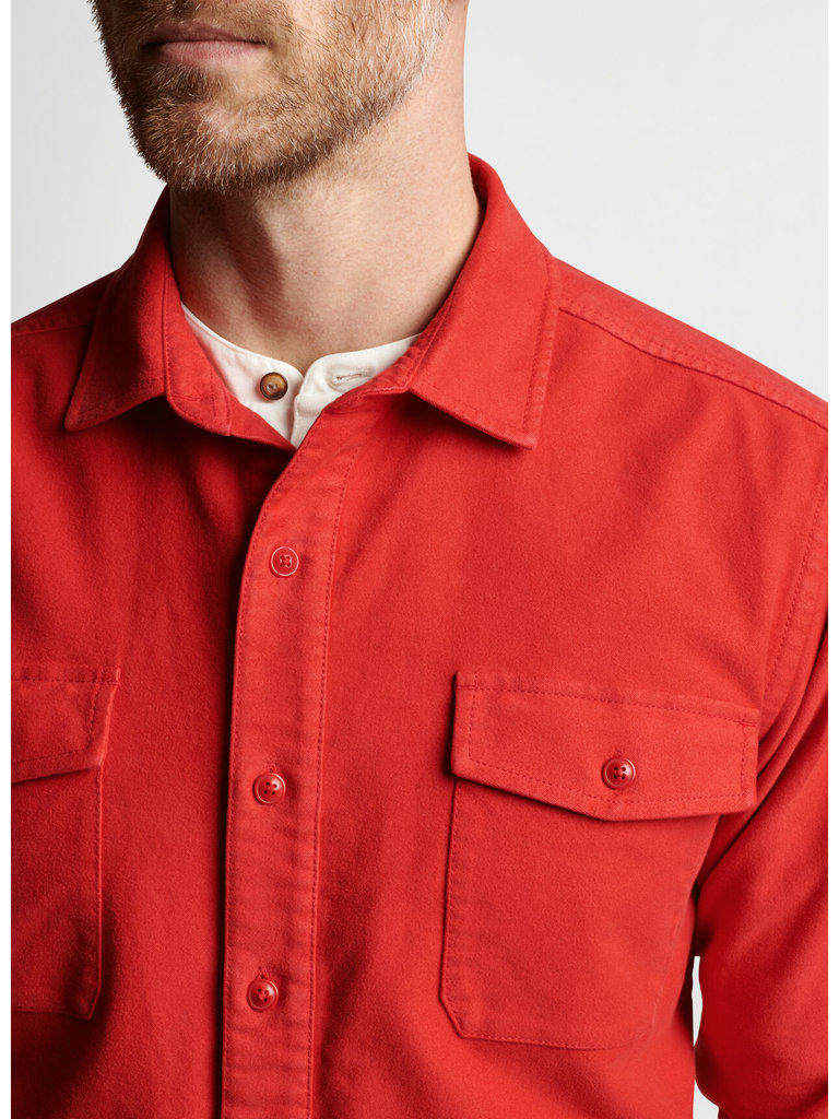 Peter Millar Peter Millar - Après-Ski Garment Dyed Moleskin Shirt Jacket - Monaco Red