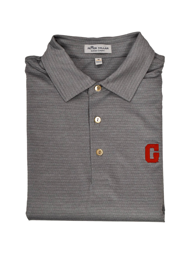 Peter Millar - Red G Groove Performance Jersey Polo - Gale Grey