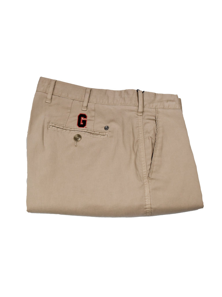 Peter Millar - UGA Bedford Twill Short - Block G Khaki