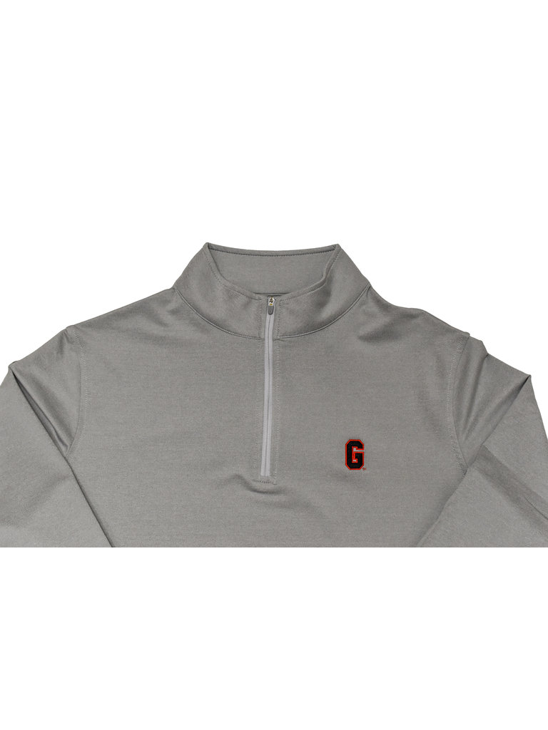 Peter Millar - Block G Perth Melange Stretch Quarter Zip - Gale Grey