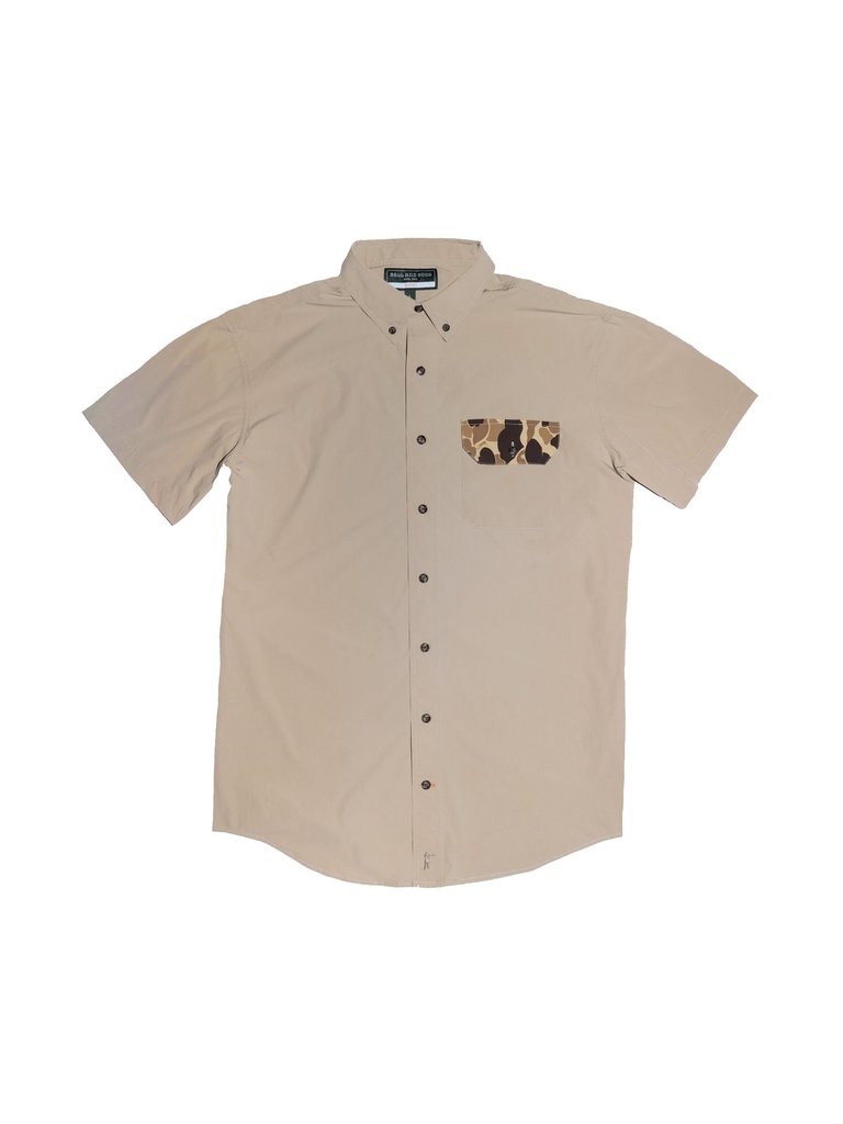 Ball and Buck Ball and Buck - Active+ Guide Short Sleeve Shirt - Tan