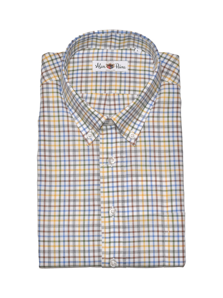 Alan Paine - Mirfield Cotton Sport Shirt - Fall Check Multi