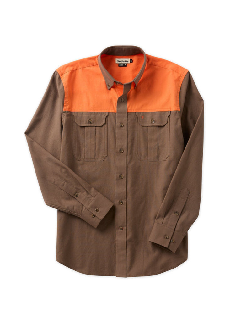 Tom Beckbe Tom Beckbe - Oxford Shooting Shirt - Croc/Blaze Orange