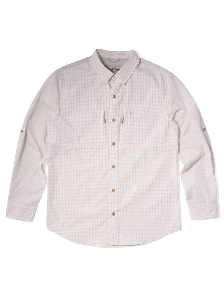 Duck Camp Duck Camp - Helm Long Sleeve Shirt - White Oyster Grid