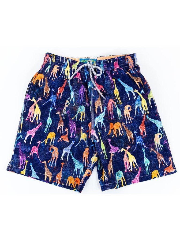 Michael's Swimwear - Giraffe Swim Trunks - Navy