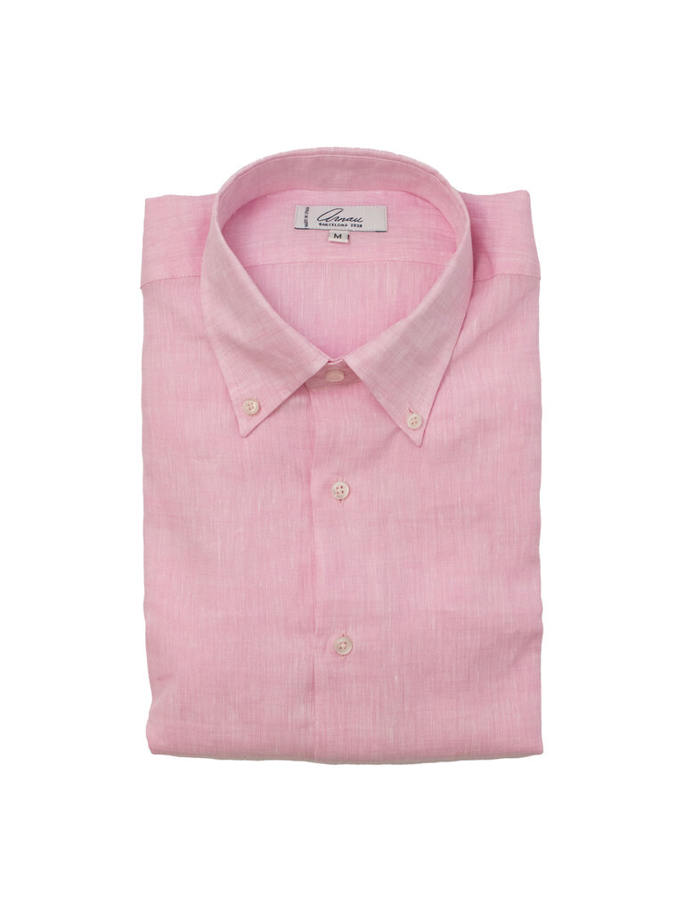 Arnau Arnau - Smith Linen Sport Shirt - Pink