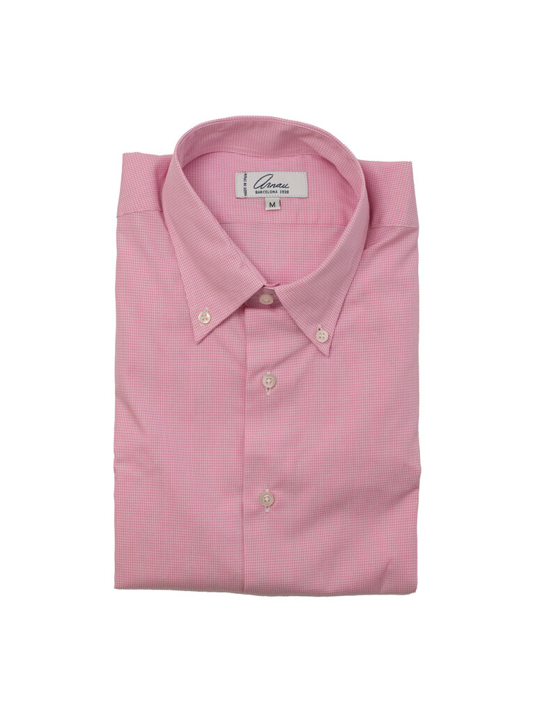 Arnau Arnau - Smith Button Down Dress Shirt - Pink Check